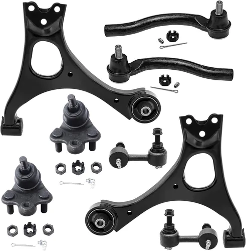 Vista 430 de Detroit Axle - Kit de brazos de control de extremo de 8 piezas para Toyota 2001-2003 Highlander 2002-2003 Camry Lexus ES300, 2 conjuntos de brazos