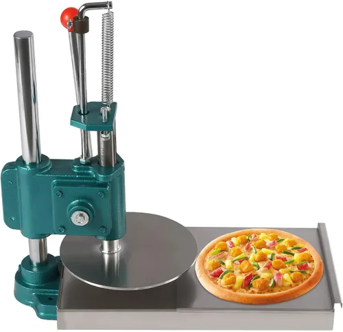 Vista 8 de Máquina de prensa de masa de pizza, máquina de prensa manual de pastelería de 7.9 pulgadas, máquina de acero inoxidable para masa de pizza doméstica