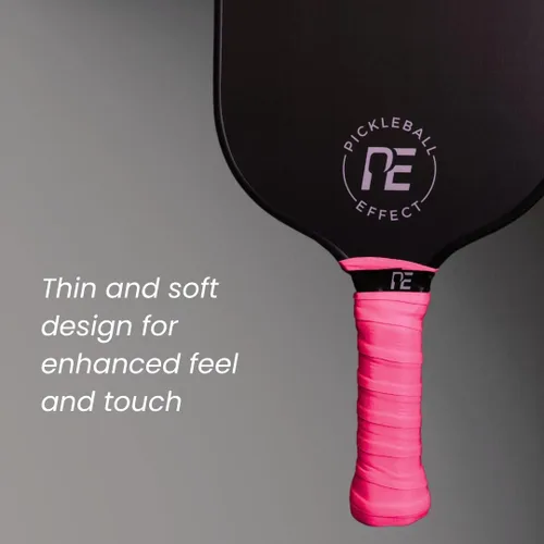 Vista 4 de Agarre de paleta de pickleball – Cinta de agarre de raqueta de tenis de larga duración – Sobreagarre ultra Tac suave premium para un mejor control