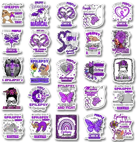 Vista 7 de 25 calcomanías de concientización del Alzheimer, inspiradoras, impermeables, calcomanías de vinilo para botellas de agua, libros, laptop, automóvil