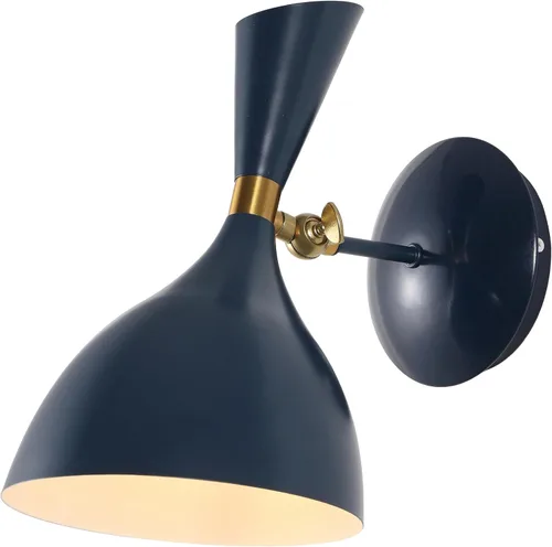 Vista 8 de JONATHAN Y Aplique de pared LED moderno de 10 pulgadas, blanco/latón dorado, lámpara de hierro retro para dormitorio, baño, pasillo, accesorio