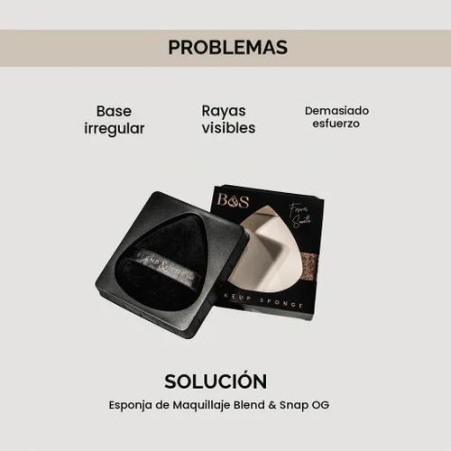 Vista 2 de BLEND & SNAP - Esponja de maquillaje triangular de terciopelo grande para una cobertura suave e impecable, esponja secante para base