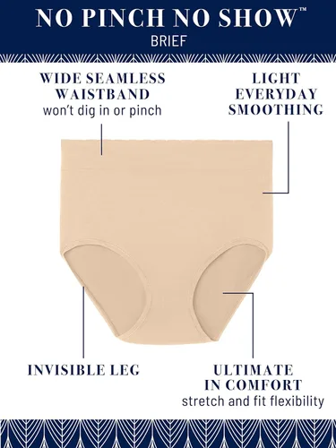 Vista 4 de Vanity Fair Ropa interior sin costuras para mujer, suave y ligera, no se ve