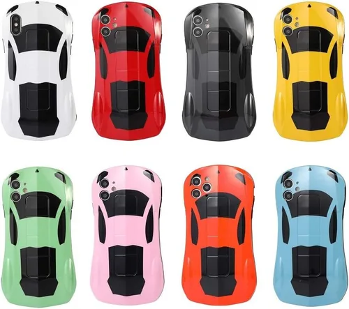 Vista 9 de Funda multicolor para Apple iPhone 15 14 13 12 11 Pro Max XR 8 7 Plus (rojo, para iPhone 15)