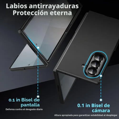 Vista 5 de AICase para Samsung Galaxy Z Fold 7 Funda, Funda de Teléfono Protectora de Ajuste Delgado para Samsung Galaxy Z Fold 7 5G, Negro