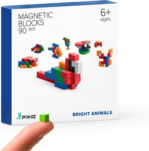 Vista 14 de PIXIO Mini Safari - Bloques magnéticos Juguetes de construcción en Pixel Art Style - Artes y manualidades Juguetes para niños - Bloques
