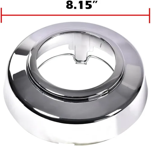 Vista 3 de PIT66 Tapa central de rueda para Ford E150 E250 E350 F250 F350 1994-2008 4WD cubierta central de rueda delantera, 1 unidad, color plateado