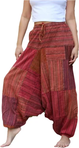 Vista 5 de Pantalones Harem 100% algodón, pantalones bohemios de yoga hippie