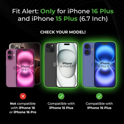 Vista 7 de Deppa Paquete de 2 protectores de pantalla prémium para iPhone 15 Plus/16 Plus (6.7 pies), vidrio templado 3D de borde a borde, cobertura completa