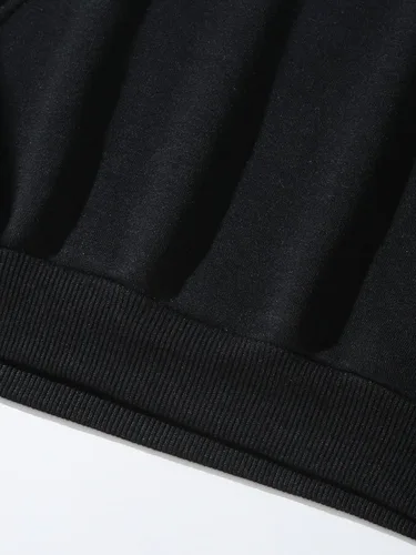 Vista 4 de MakeMeChic Sudadera térmica con capucha y bolsillo para hombre