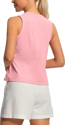Vista 3 de Hiverlay Workout Tank Tops for Women Sleeveless Athletic Cropped Tank Top Sports Gym Muscle Running Shirts
