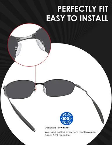 Vista 3 de BLAZERBUCK Calcetines de repuesto para gafas de sol Oakley Whisker/Juliet/A Wire, Negro -, 0