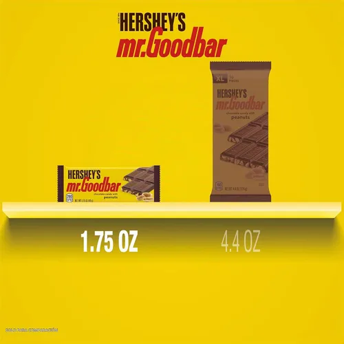 Vista 8 de HERSHEY'S MR. GOODBAR Barras de caramelo de chocolate con maní, 1.75 oz (36 unidades)