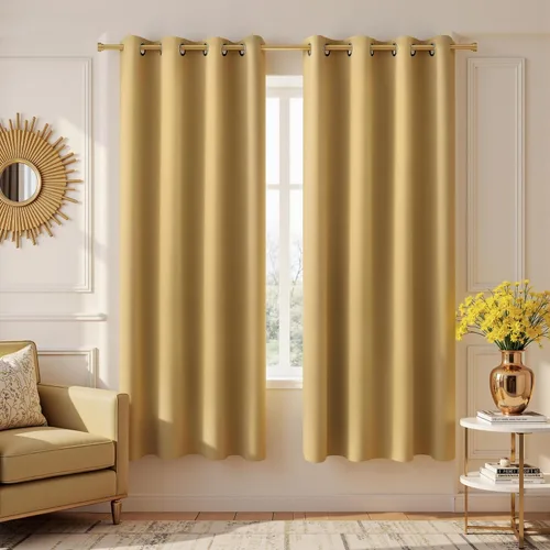 Vista 83 de KOUFALL Cortinas de Baño Aqua para Ventana, Juego de 2 Paneles Decoración Costera Cortinas Cortas Opacas para Ventana Pequeña de Cocina Puerta