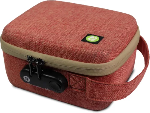 Vista 2 de STASHLOGIX Bolsa de control de olores con cerradura de combinación Bolsa de almacenamiento sin olor: The Silverton Naranja