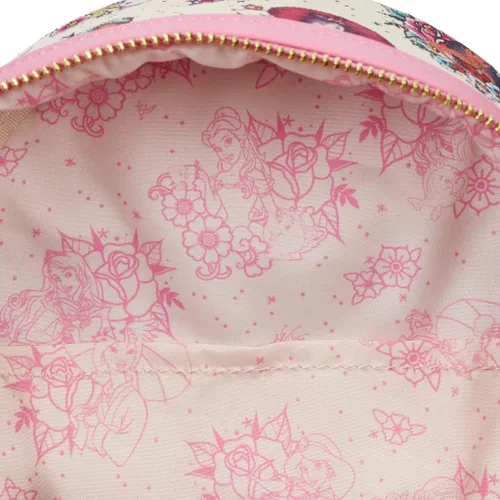 Vista 3 de Loungefly Disney Princess Tattoo AOP Mini Backpack