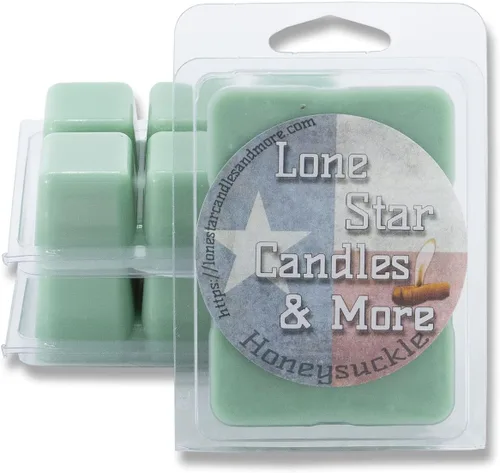 Vista 6 de Texas Bluebonnet, Lone Star Candles & More's Premium vertida a mano fuertemente perfumada, mezcla floral suave, 6 cubos de cera, Think Springtime in