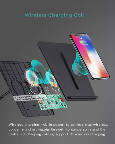 Vista 6 de TAPTES Cargador Inalámbrico para Tesla Model 3 2017 2018 2019 2020, Almohadilla de Carga Dual para Teléfonos para Accesorios de Tesla Model 3