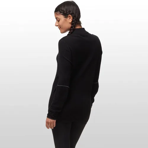 Vista 2 de Smartwool Intraknit Merino 250 - Cremallera térmica de 14, color negro, grande, Negro, L