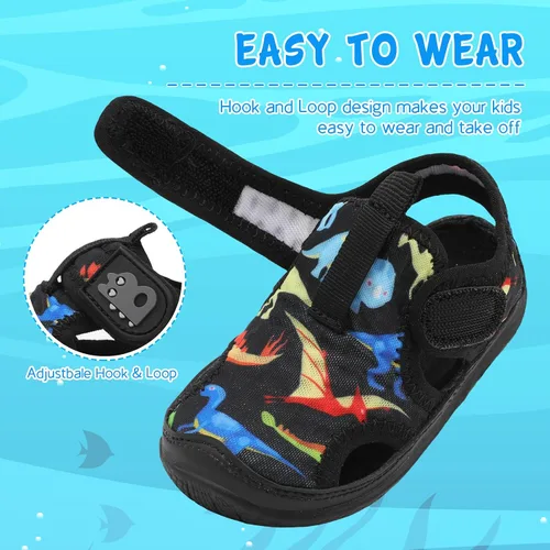Vista 4 de Besroad Qucik Dry Sport - Sandalias de agua para niños y niñas, antideslizantes, calcetines acuáticos, zapatos de natación