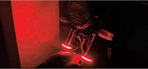 Vista 8 de x xotic tech Mini indicador de señal de giro transparente con flecha de tallo intermitente intermitente secuencial Switchback tira trasera de freno