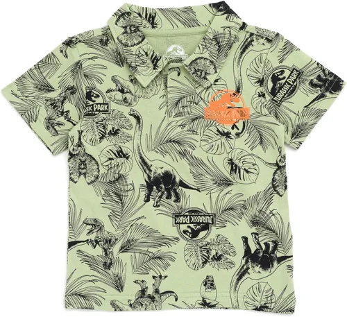 Vista 3 de Jurassic Park T-Rex - Polo y pantalones cortos para niños pequeños y grandes