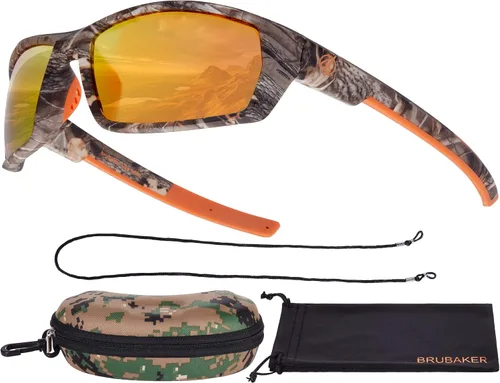 Vista 11 de BRUBAKER Gafas de sol polarizadas de camuflaje para pesca y caza, lentes