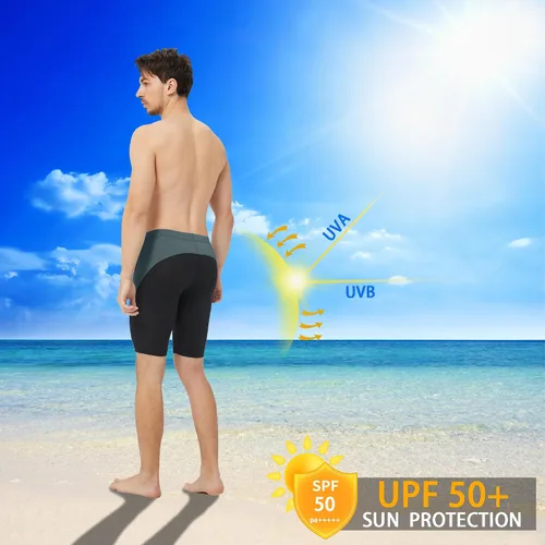 Vista 47 de Traje de baño deportivo competitivo para hombre, traje de entrenamiento de resistencia de carreras, pantalones cortos de natación de secado rápido