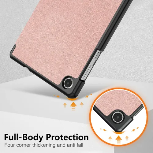 Vista 6 de Funda para Lenovo Tab M8 Gen 4 2023, funda delgada y ligera para Lenovo Tab M8 4ª generación Tablet TB300FU, oro rosa