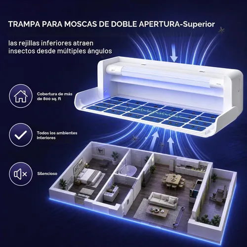 Vista 7 de Trampa de luz UV para moscas de frutas, para interiores, para restaurantes