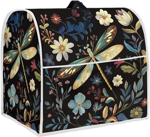 Vista 24 de Talayituse Beach Turtle Starfish Print Stand Mixer Cover for 4.5-5 Quarts Kitchen Aid, Washable Mixer Dust Cover with Handle and Pocket Kitchen