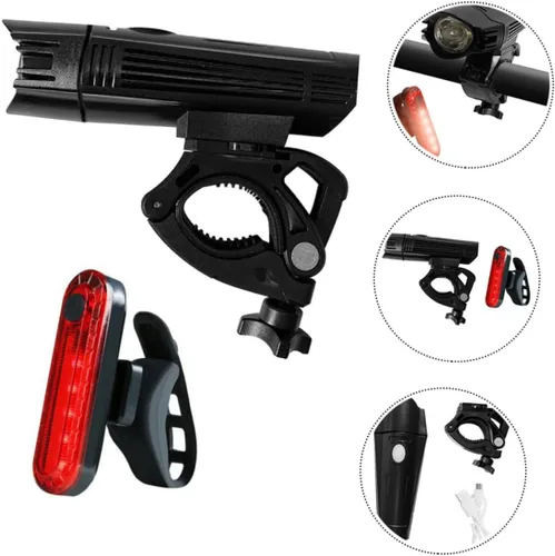 Vista 8 de VICASKY Juego de luces recargables para bicicleta, luces delanteras y traseras impermeables con carga USB, luces de seguridad para ciclismo