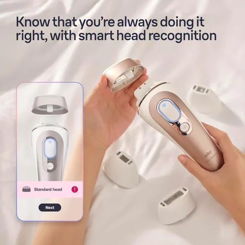 Vista 10 de Braun Smart IPL, Skin i·Expert Pro 7, el mejor dispositivo de depilación de VOGUE, depilación IPL para mujeres y hombres, reducción permanente