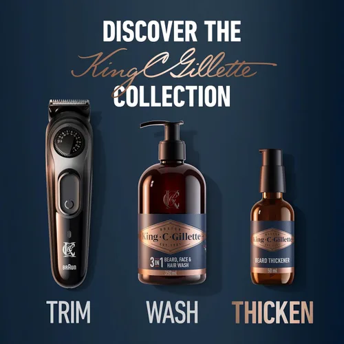 Vista 8 de King C. Gillette Espesante de barba formulado con complejo de vitamina B y cafeína, 1.7 onzas