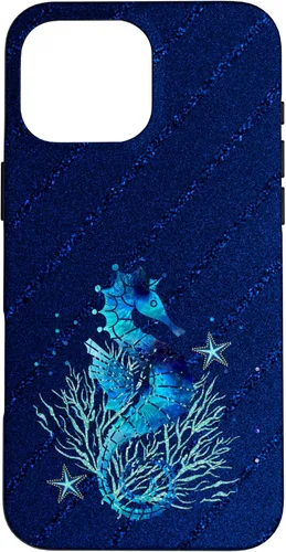 Vista 19 de Turquoise Seahorse Ocean Background Case for iPhone 17