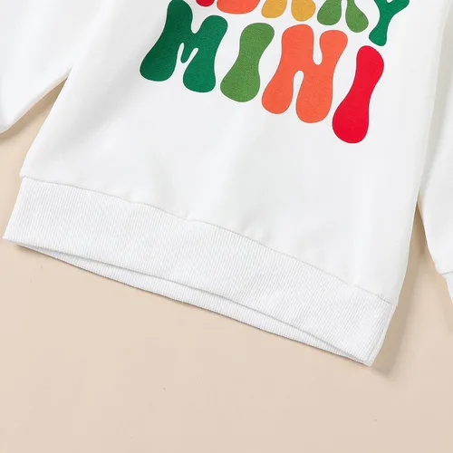 Vista 5 de SHUING Mommy and Me Christmas Family - Sudadera de manga larga con estampado "Merry Mama