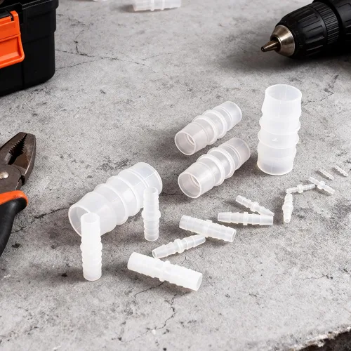 Vista 5 de Quickun Accesorio de Unión de Manguera de Púas de Plástico, 1" x 1" Empalme de Púas Reparador Junta Adaptador Ajuste (Paquete de 5)