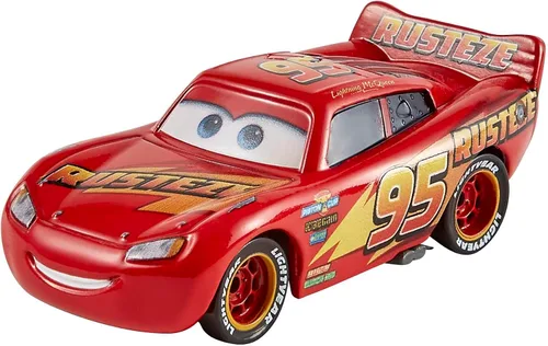 Vista 5 de Mattel Disney y Pixar Cars Toys, Radiator Springs, paquete de 3 autos y camiones de juguete fundidos a presión con Lightning McQueen, Mater y Sheriff