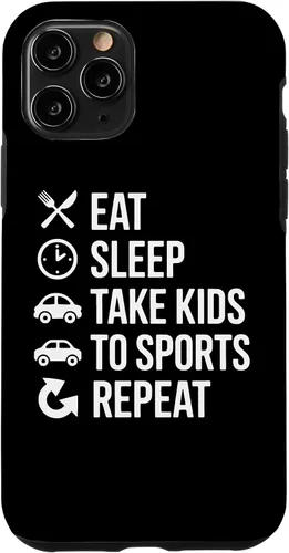 Vista 29 de Eat Sleep Take Kids to Sports Repeat Sports Parent Life Case for iPhone 17