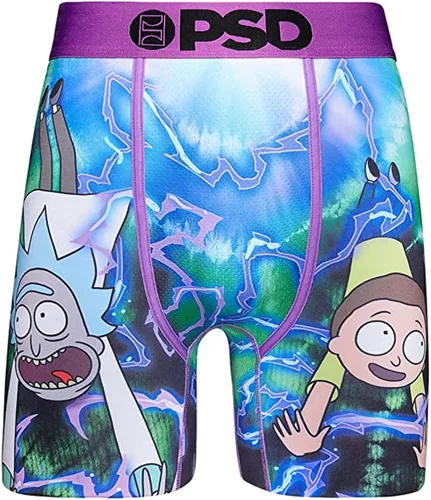 Vista 2 de PSD Calzoncillos tipo bóxer elásticos para hombre, con banda ancha, transpirable, entrepierna de 7 pulgadas, Púrpura Naruto Sasuke Vs