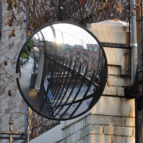 Vista 2 de Espejo de esquina convexo, espejos de seguridad de 12 pulgadas para negocios, garaje, almacén, punto ciego, seguridad de oficina y tráfico, espejo