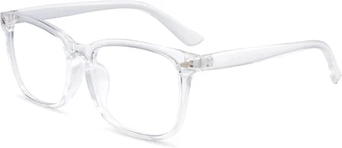 Vista 54 de Onrtry Gafas sin receta para hombres y mujeres, lentes transparentes cuadradas
