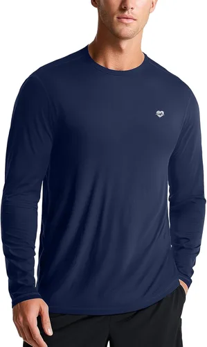 Vista 15 de Zengjo - Camiseta de manga larga de Baselayer para hombre, ligera, para correr Negro