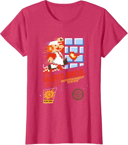 Vista 8 de Super Mario Dashin - Camiseta gráfica de acción, ajuste clásico, cuello redondo, color negro