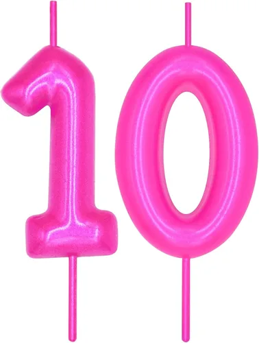 Vista 42 de DERVENTA Vela con números de 2.36 pulgadas, decoración perfecta para cumpleaños, brunch, postre, pastel, 1 pieza (número 0 rosa)