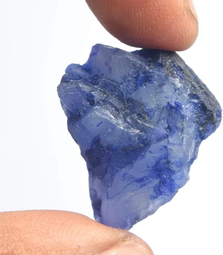 Vista 2 de GEMHUB Protección de zafiro azul, cristal curativo de 42.00 quilates, zafiro crudo natural, piedra preciosa de zafiro áspera sin cortar, Piedra