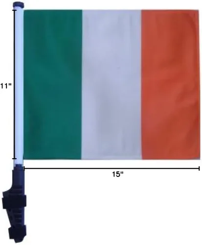 Vista 2 de Bandera de carrito de golf Irlanda con soporte de encendido y apagado SSP Flags EZ