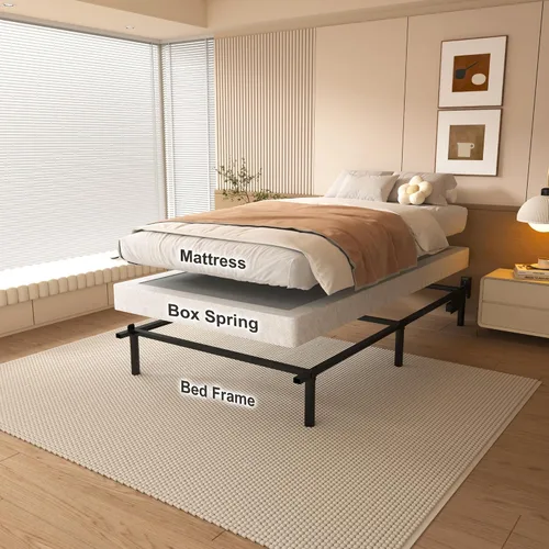 Vista 7 de NHODIR Base de cama con somier doble de 4 pulgadas