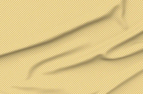 Vista 4 de Spoonflower Tela - Ondas mínimas geométricas doradas retro abstracto amarillo verano Ditsy pequeño impreso en tela de gasa Fat Quarter - Costura