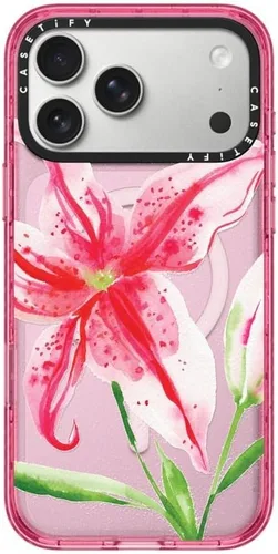 Vista 112 de CASETiFY Impact iPhone Air Case [Delgada/Compatible con Magsafe / 8.2 ft. Protección contra Caídas de Grado Militar 4X] - Lazos - Rosa Arcos